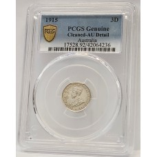 AUSTRALIA 1915 . THREEPENCE . GENUINE